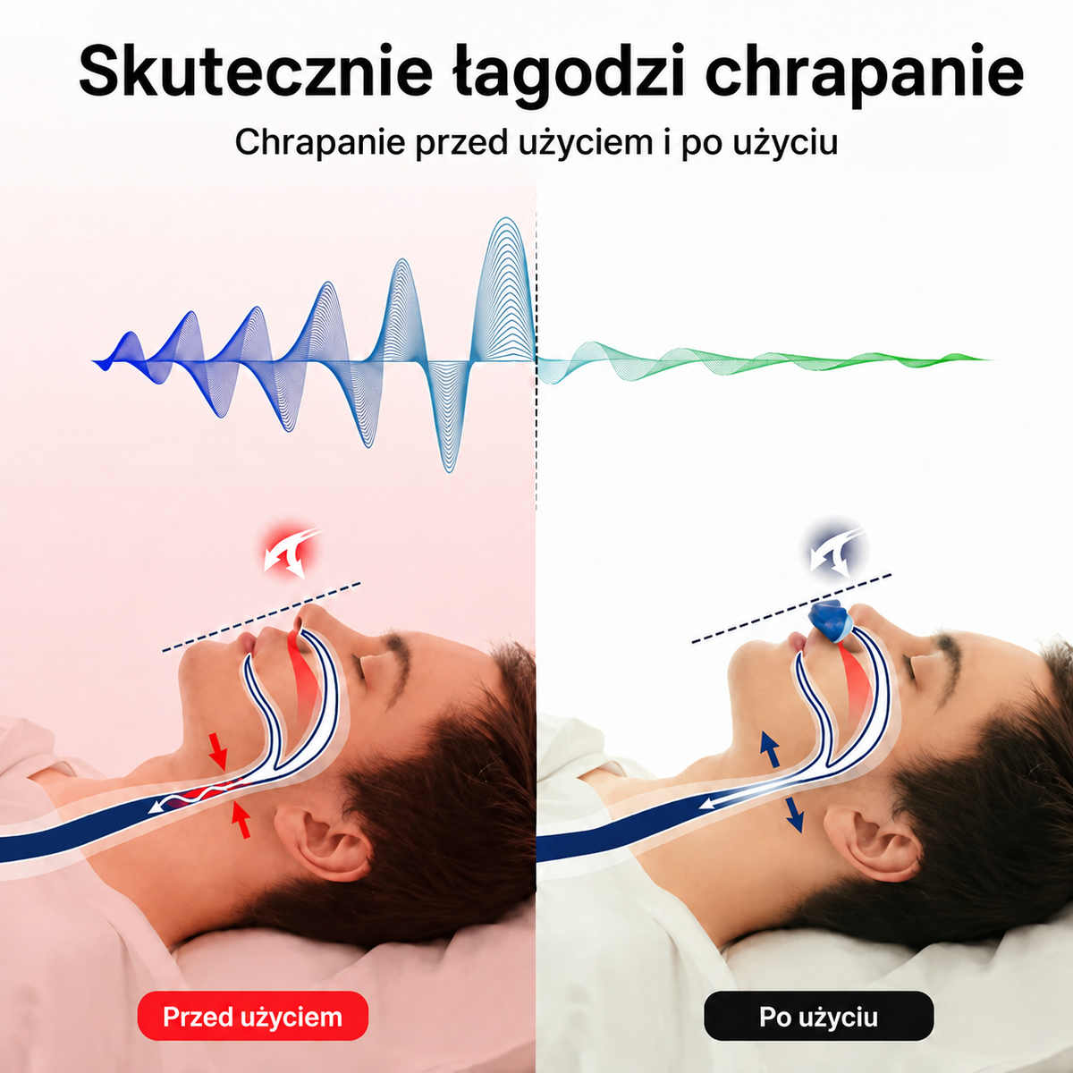 Przenośny mikro CPAP przeciw chrapaniu i bezdechowi sennemu
