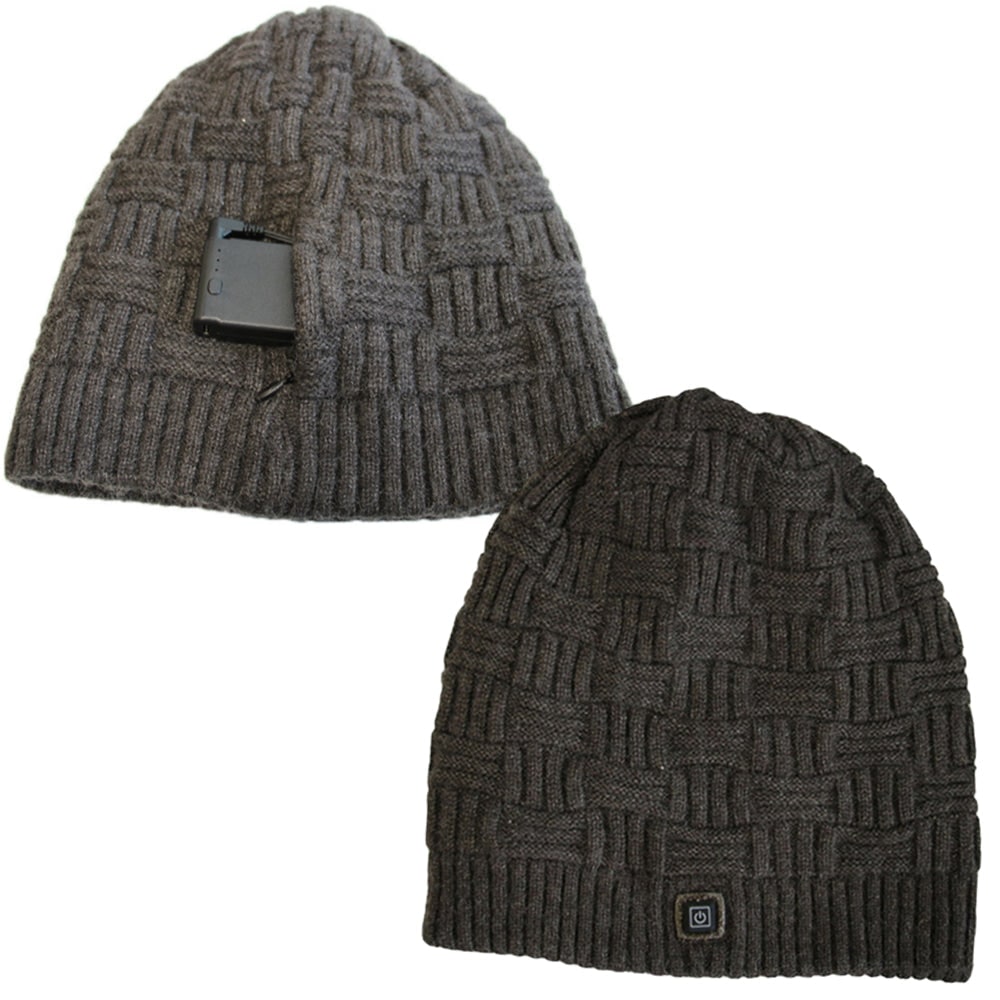 Czapka Zimowa z Daszkiem Damska Podgrzewana Beanie Akumulatorem 3400mah Uszatka Męska