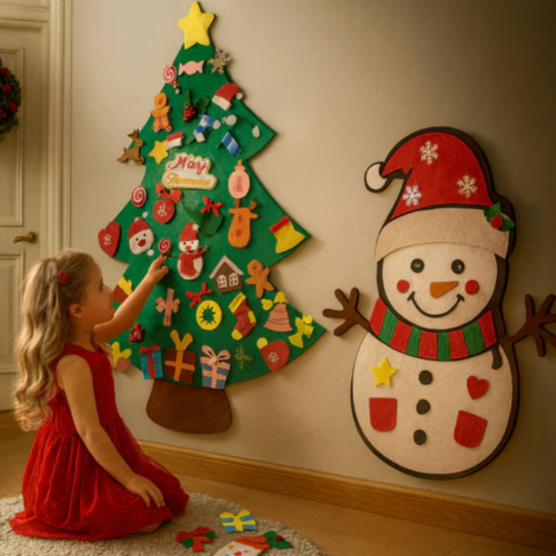Filcowa choinka Montessori