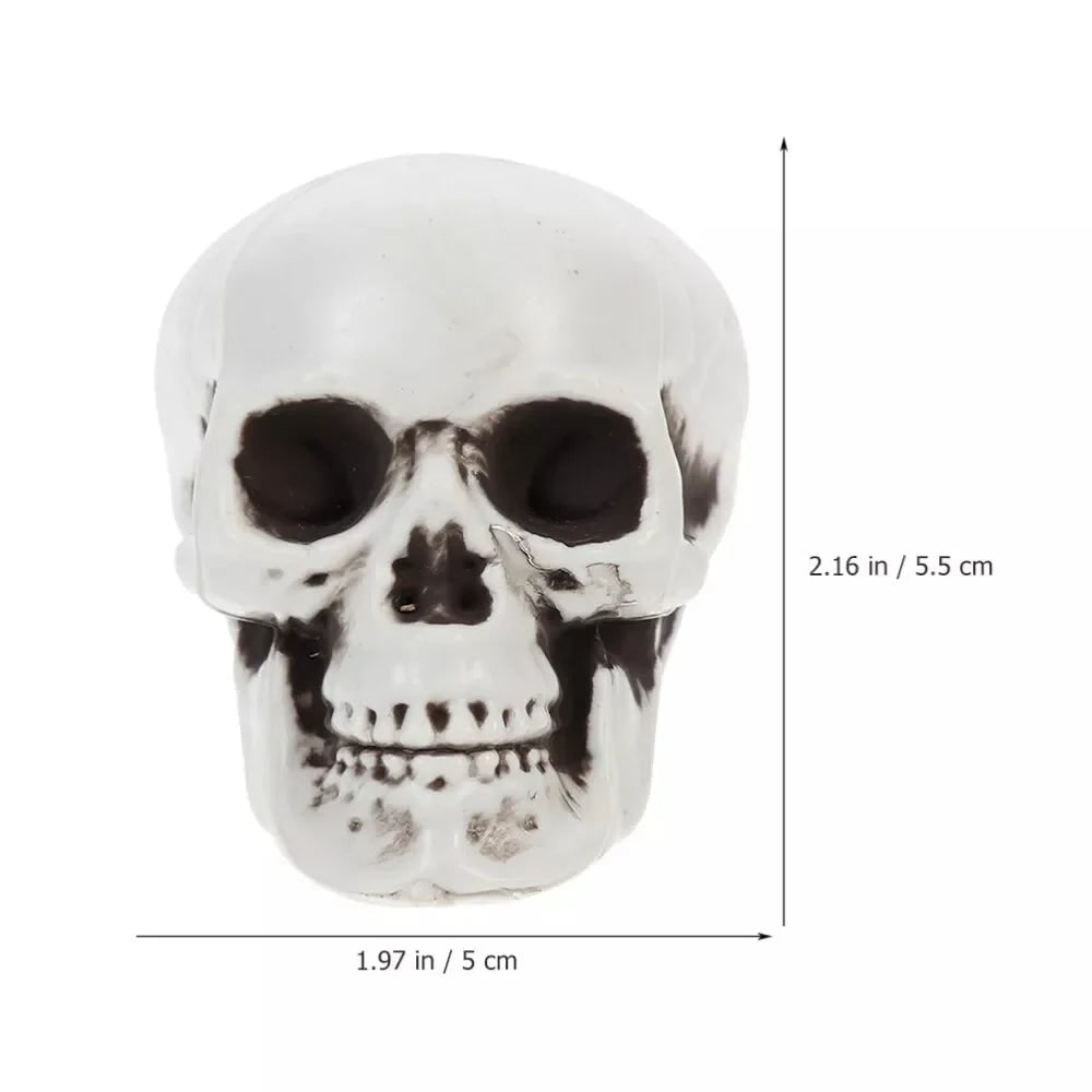 Halloween Dekoracje Domu Zestaw Mini Czaszek Plastikowych z Postarzanym Wykończeniem