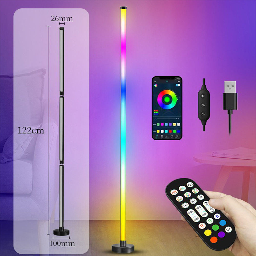 Lampa Podłogowa ze Zmianą Kolorów z Sterowaniem przez Aplikację