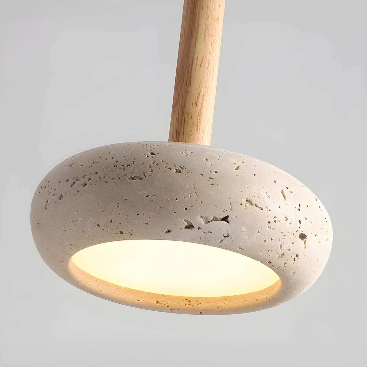 Lampa Sufitowa Trawertynowa – Ciepła Poświata dla Domu