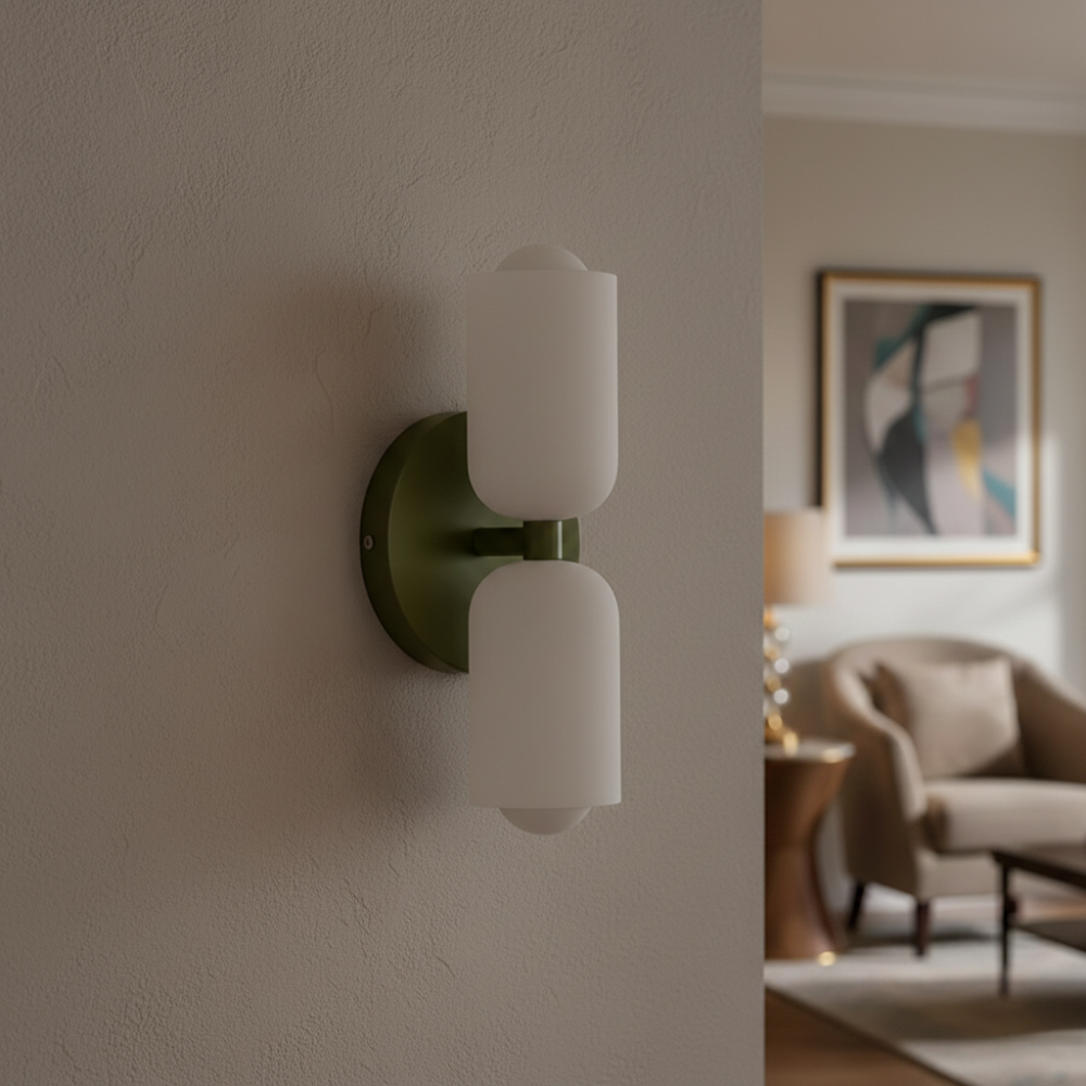 Nowoczesna kinkietowa lampa LED do wnętrz, oświetlająca w górę i w dół