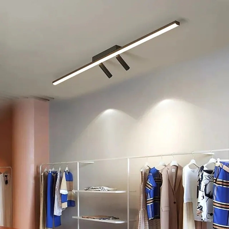 Nowoczesna Liniowa Lampa Sufitowa LED – Czarna Elegancja do Wnętrz