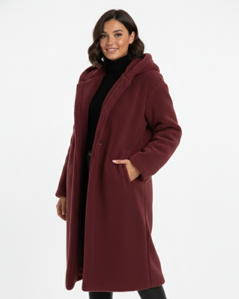 Płaszcz damski teddy oversize