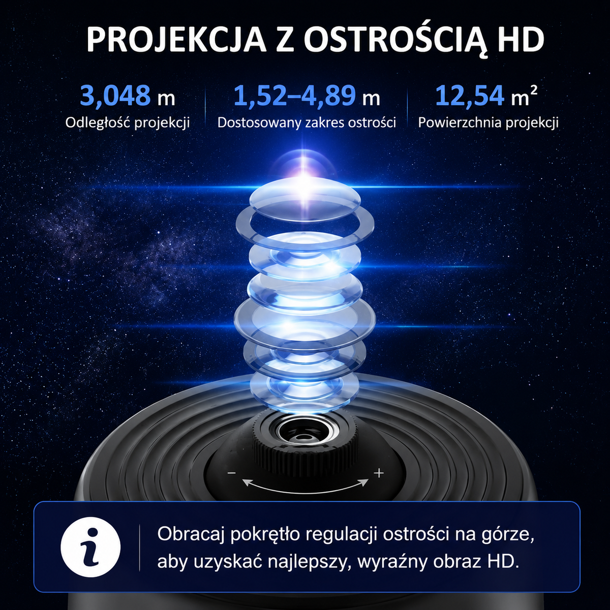 Projektor galaktyki Orion, lampka nocna 13 w 1 z efektami LED