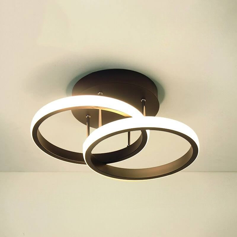 Regulowana energooszczędna lampa sufitowa LED z trzema pierścieniami