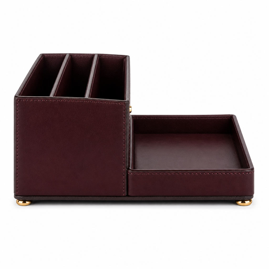 Elegancki design organizera biurkowego z logo