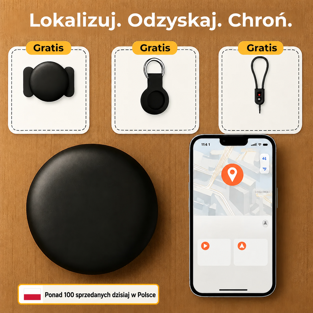 Lokalizator GPS dla seniora bez abonamentu – kompatybilny z iPhone'em i Androidem