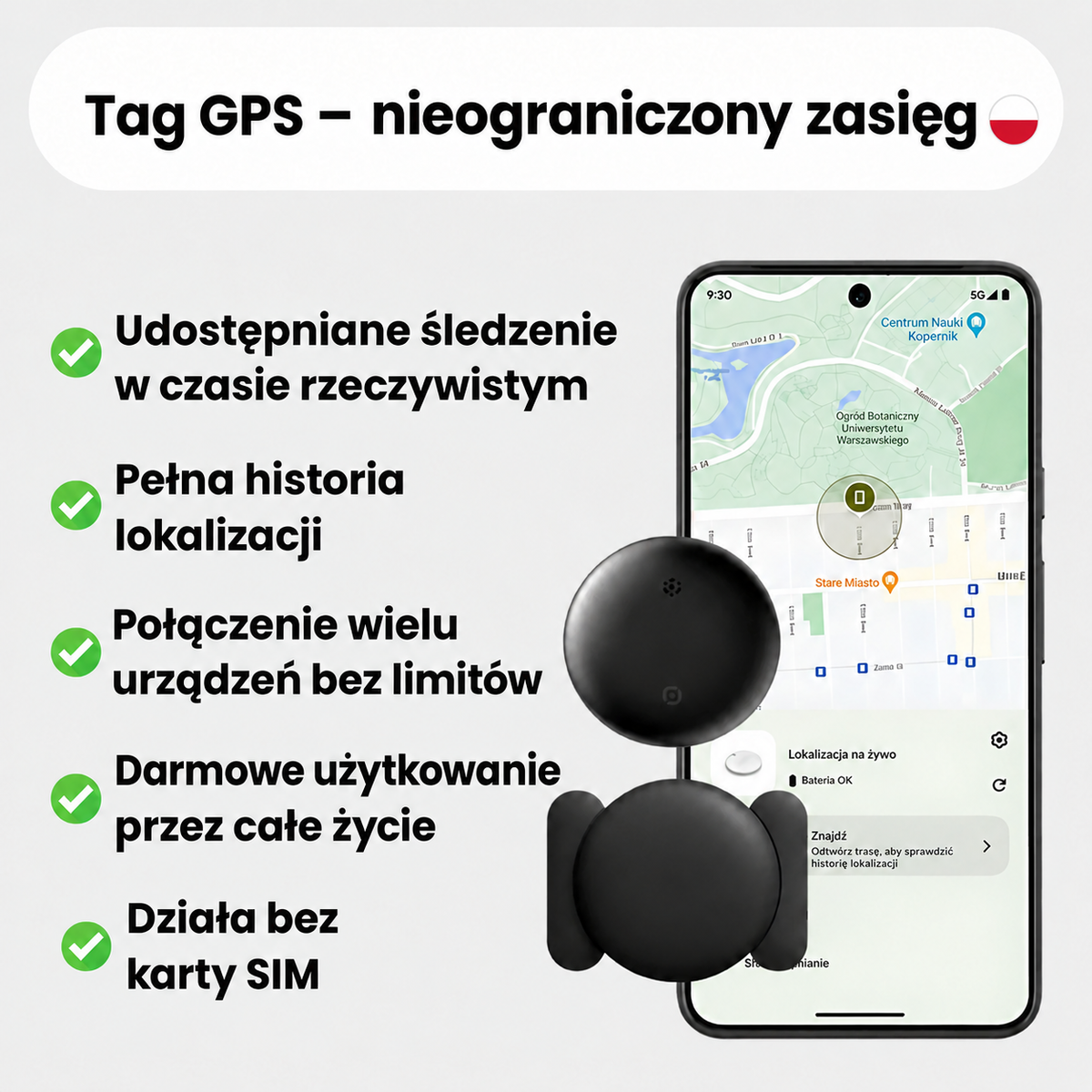 Lokalizator GPS dla dzieci bez abonamentu – kompatybilny z Androidem i iPhone'em