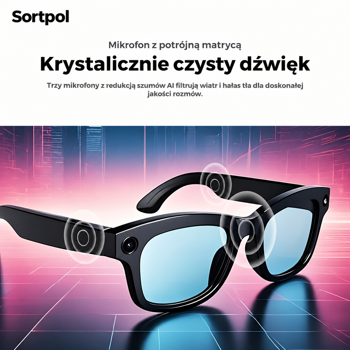 Rozpoznawanie obiektów i tłumaczenie tekstu przez okulary VisionPro™, funkcje AI