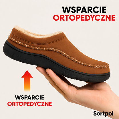 Kapcie ortopedyczne męskie nadające się do prania w pralce
