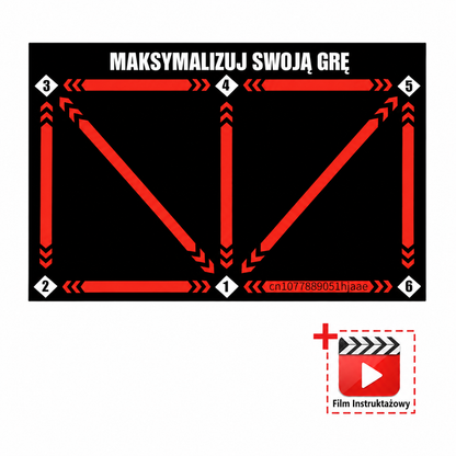 Młody zawodnik wykonujący ćwiczenia dryblingowe na macie treningowej