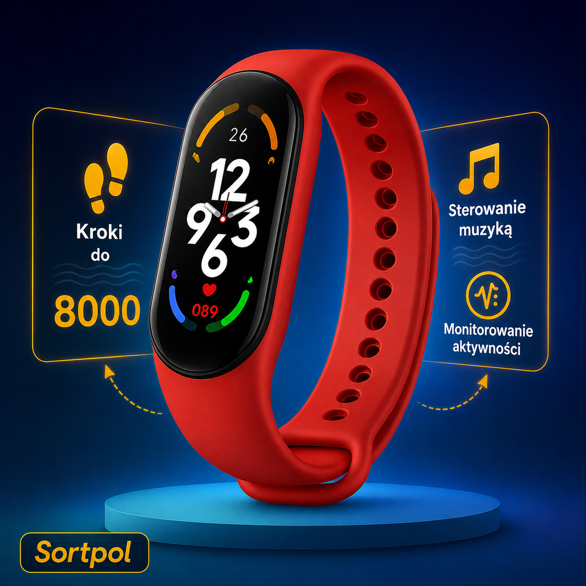 Dziecięcy zegarek fitness GPS z wszystkimi dostępnymi kolorami w zestawie