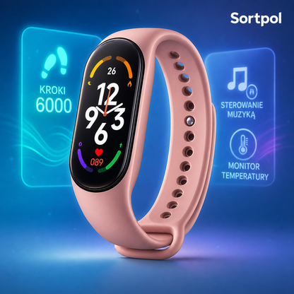 Dziecięcy zegarek fitness GPS z widocznymi szczegółami wykonania i materiału