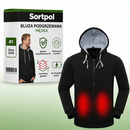 Bluza podgrzewana męska Sortpol X – 3 strefy grzewcze, wodoodporna