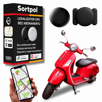 Lokalizator GPS do motocykla bez abonamentu – kompatybilny z Androidem i iOS Find My, zabezpieczenie antykradzieżowe