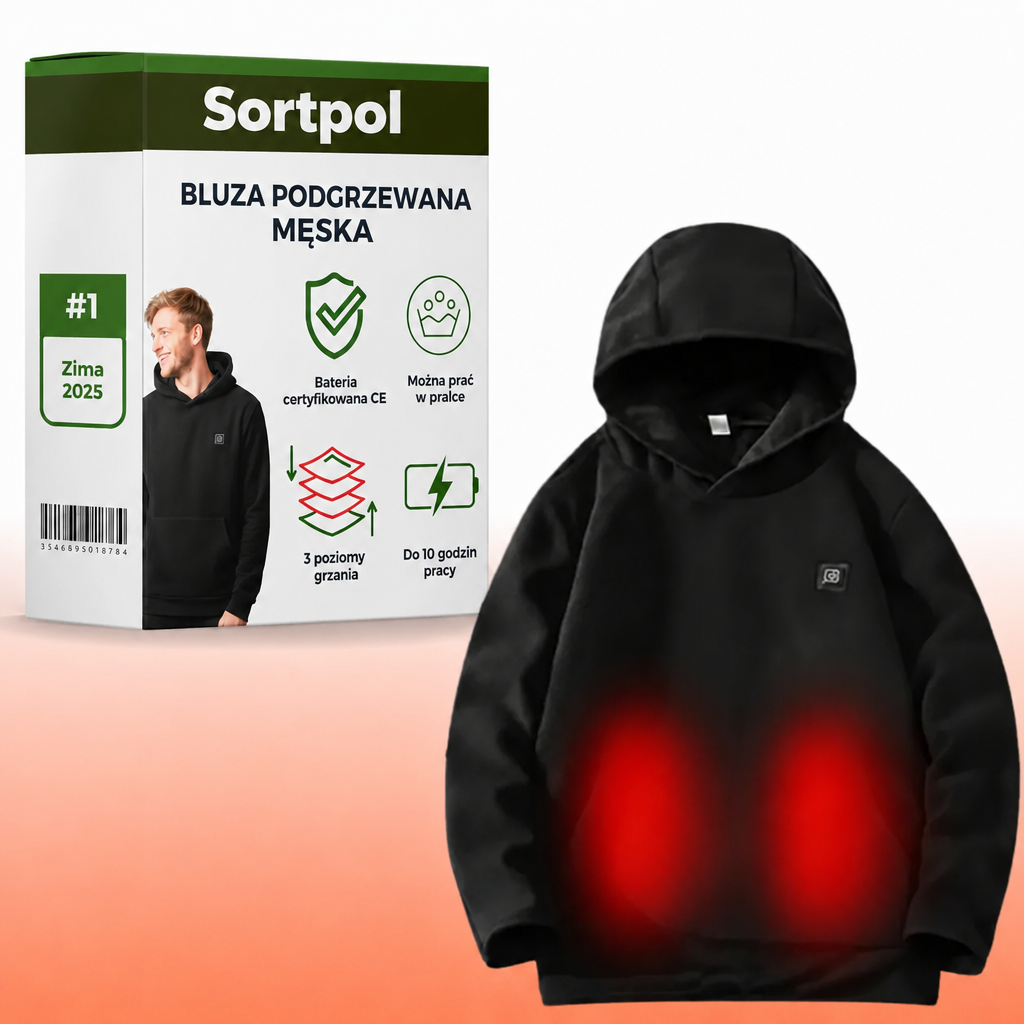 Bluza podgrzewana męska Sortpol X – 3 poziomy ciepła, do 8 h pracy