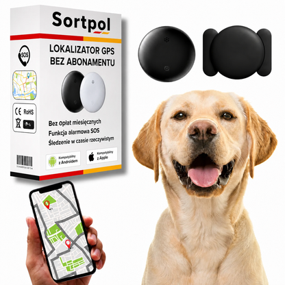 Dyskretny lokalizator GPS dla psa – śledzenie globalne z Apple i Android Find My, bez abonamentu