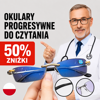 Inteligentne okulary antyrefleksyjne – wyraźne widzenie + skórzane etui + płyn do czyszczenia soczewek 500 ml gratis