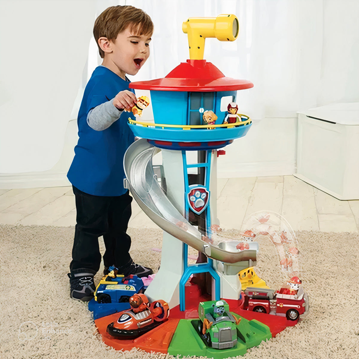 Zestaw samochodów PawPatrol z 9 figurkami w żywych kolorach dla dzieci