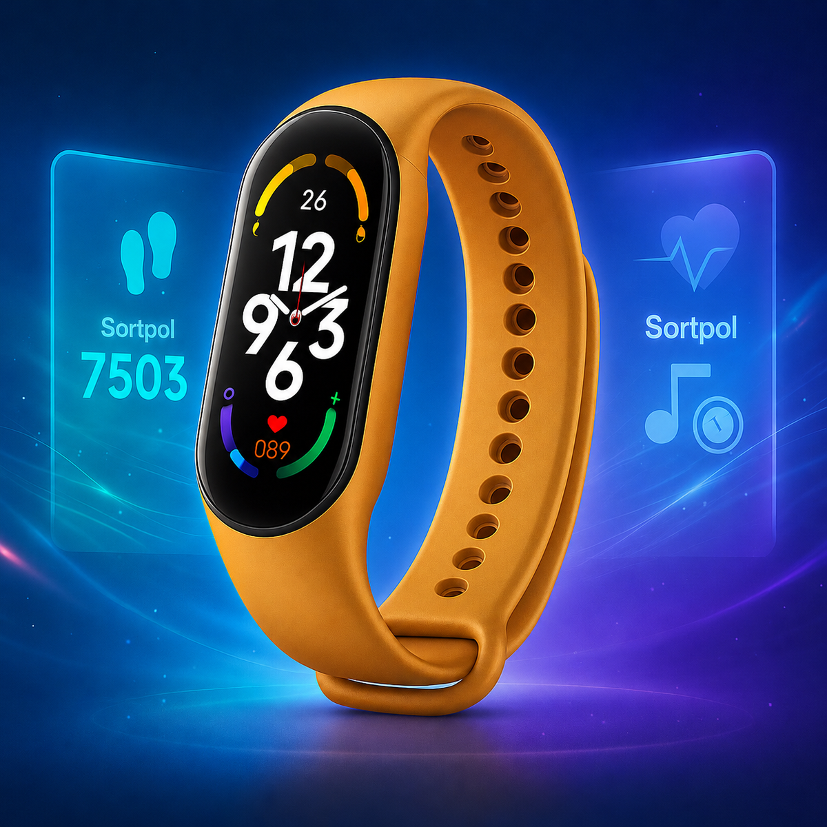 Dziecięcy zegarek fitness GPS pokazujący funkcje monitorowania zdrowia i aktywności