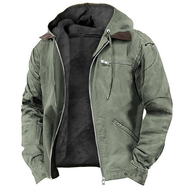 Kurtka outdoor Atlas - szczegóły zamka błyskawicznego i materiału