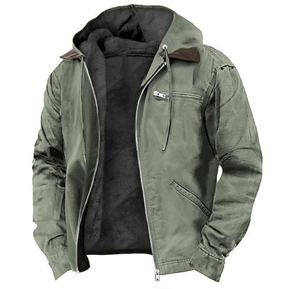 Kurtka outdoor Atlas - szczegóły zamka błyskawicznego i materiału