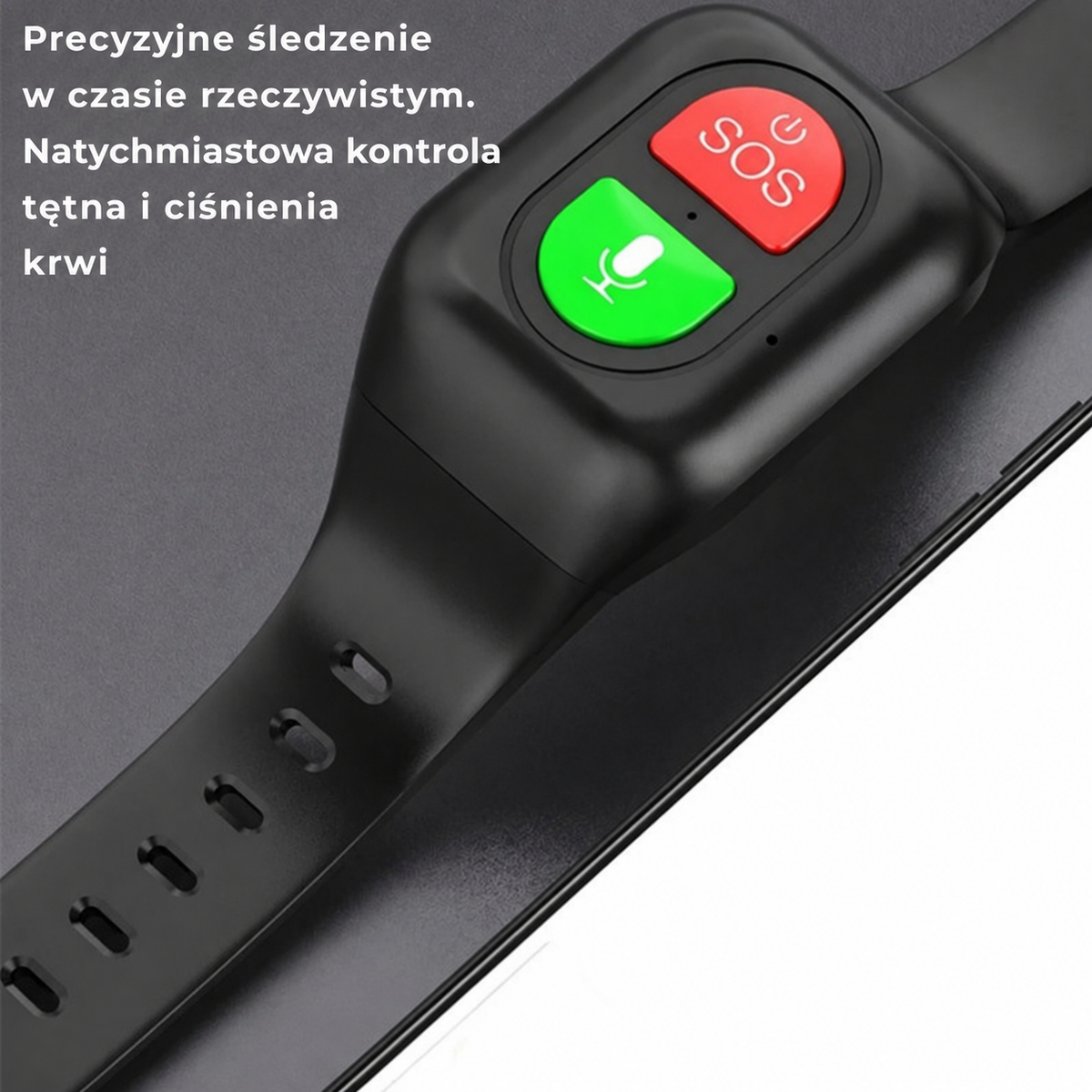 Zegarek GPS 4G dla osób starszych pokazujący funkcje lokalizacji i połączeń