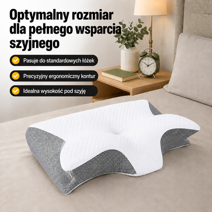 Poduszka ortopedyczna pod szyję z pianki memory foam – ergonomiczny profil łagodzący ból karku