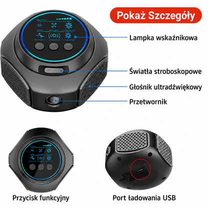 Ultradźwiękowy odstraszacz pająków bez chemikaliów