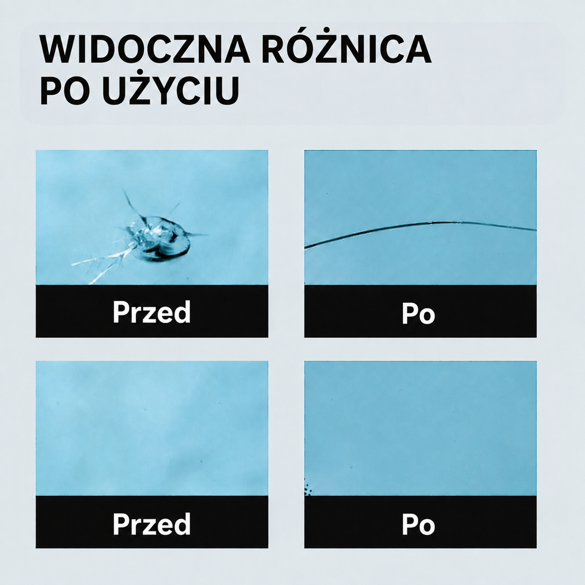 Zestaw do naprawy szyb samochodowych i zarysowań – łatwy w użyciu