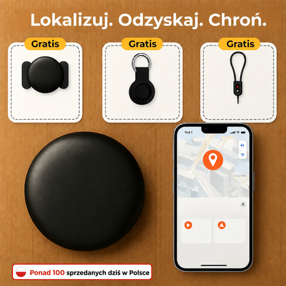 Dyskretny lokalizator GPS dla psa – śledzenie globalne z Apple i Android Find My, bez abonamentu