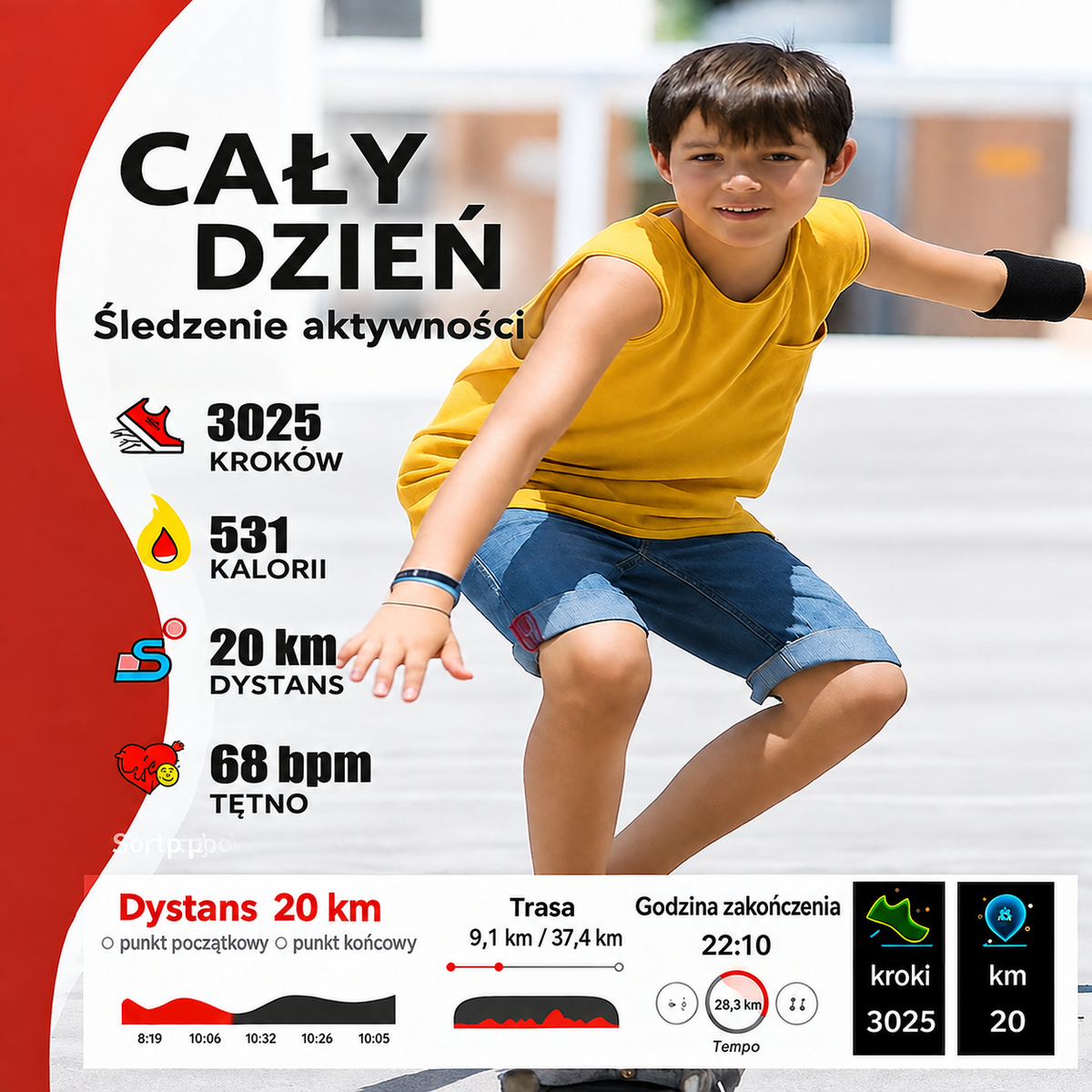 Dziecięcy zegarek fitness GPS z pomiarem tętna i lokalizatorem