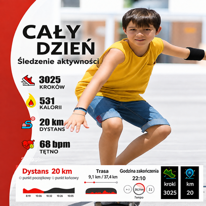 Dziecięcy zegarek fitness GPS z pomiarem tętna i lokalizatorem