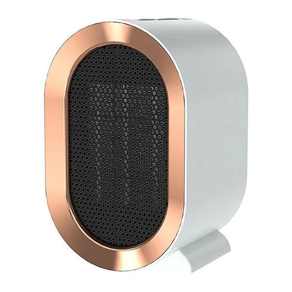 Przenośny grzejnik HeatFlow™ z różnych kątów, ukazujący minimalistyczny design i wykończenie