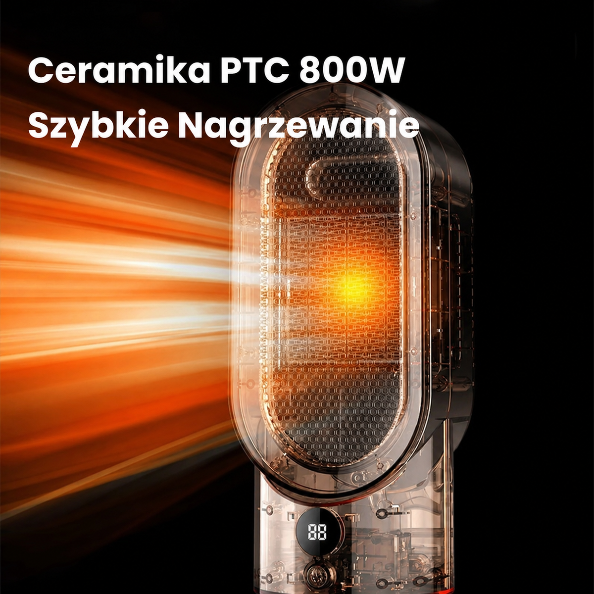 HogarCalido Pro grzejnik elektryczny w użyciu w przytulnym salonie, równomierne rozprowadzanie ciepła