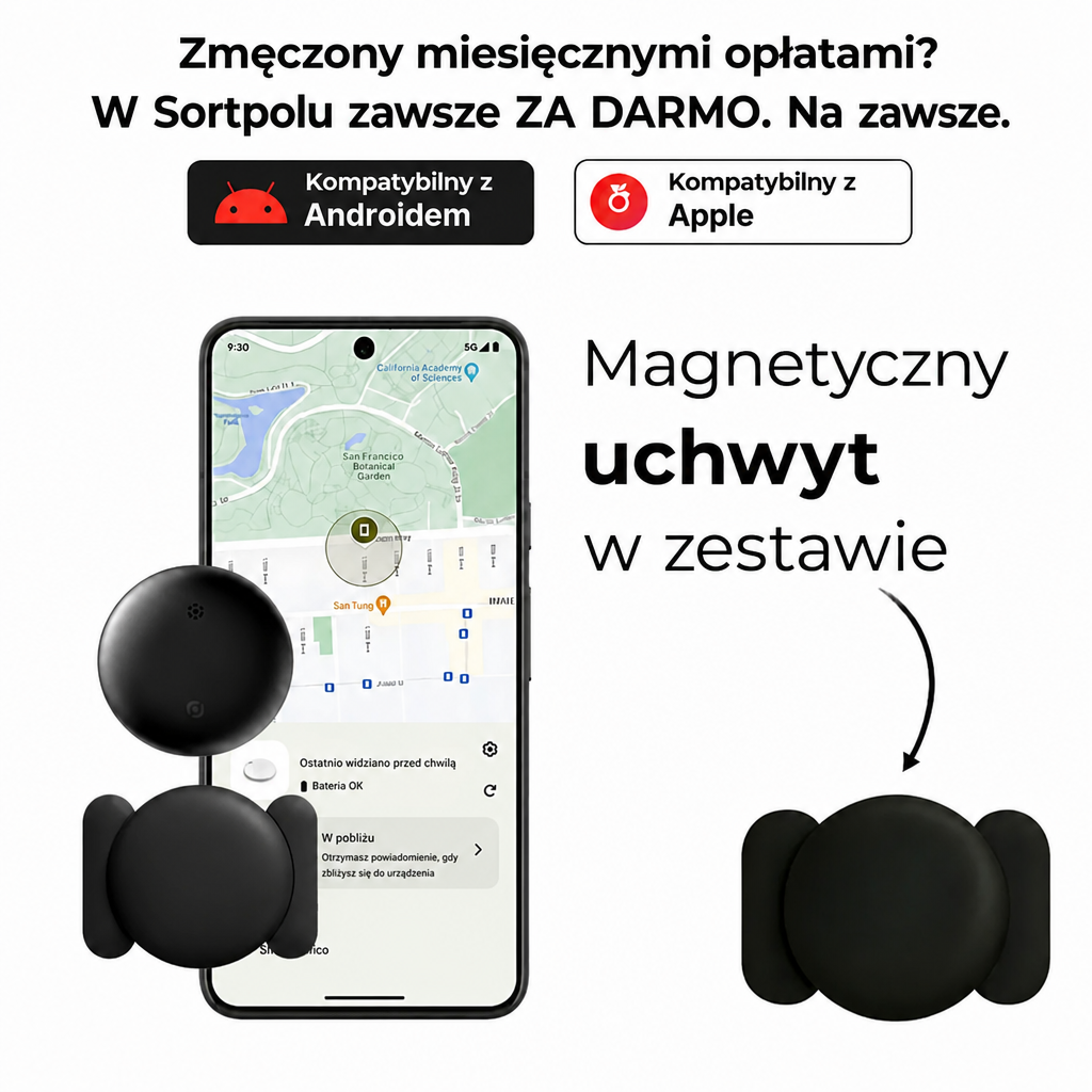 Lokalizator GPS do motocykla bez abonamentu – kompatybilny z Androidem i iOS Find My, zabezpieczenie antykradzieżowe