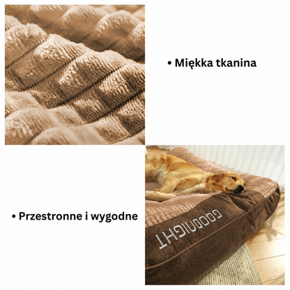 Detal materiału legowiska dla psa odpornego na zadrapania