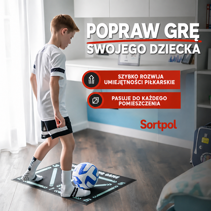 Trening koncentracji i koordynacji na macie piłkarskiej w domu