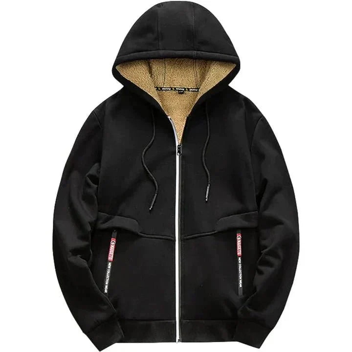 Bluza polarowa TOMMY - szczegół kaptura i kołnierza
