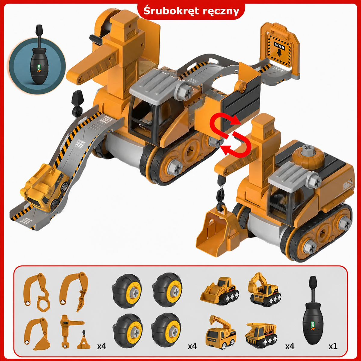 Zestaw Master Builder Engineer – Montessori Klocki Konstrukcyjne dla Początkujących – Zestawy typu Meccano