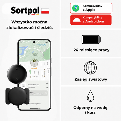 Dyskretny lokalizator GPS dla psa – śledzenie globalne z Apple i Android Find My, bez abonamentu