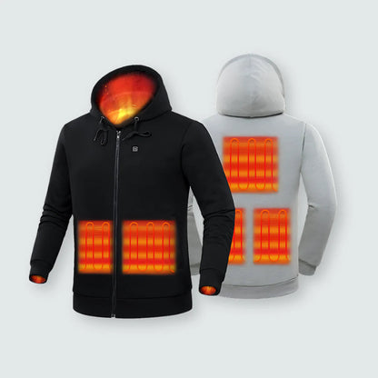 Bluza z podgrzewaniem Sortpol X – schemat rozmieszczenia stref grzewczych