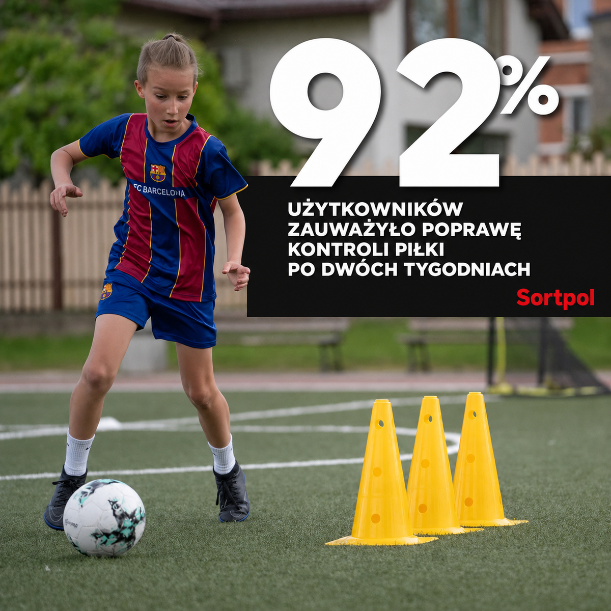 Mata Treningowa Piłkarska Pro 90×60 cm z bliska