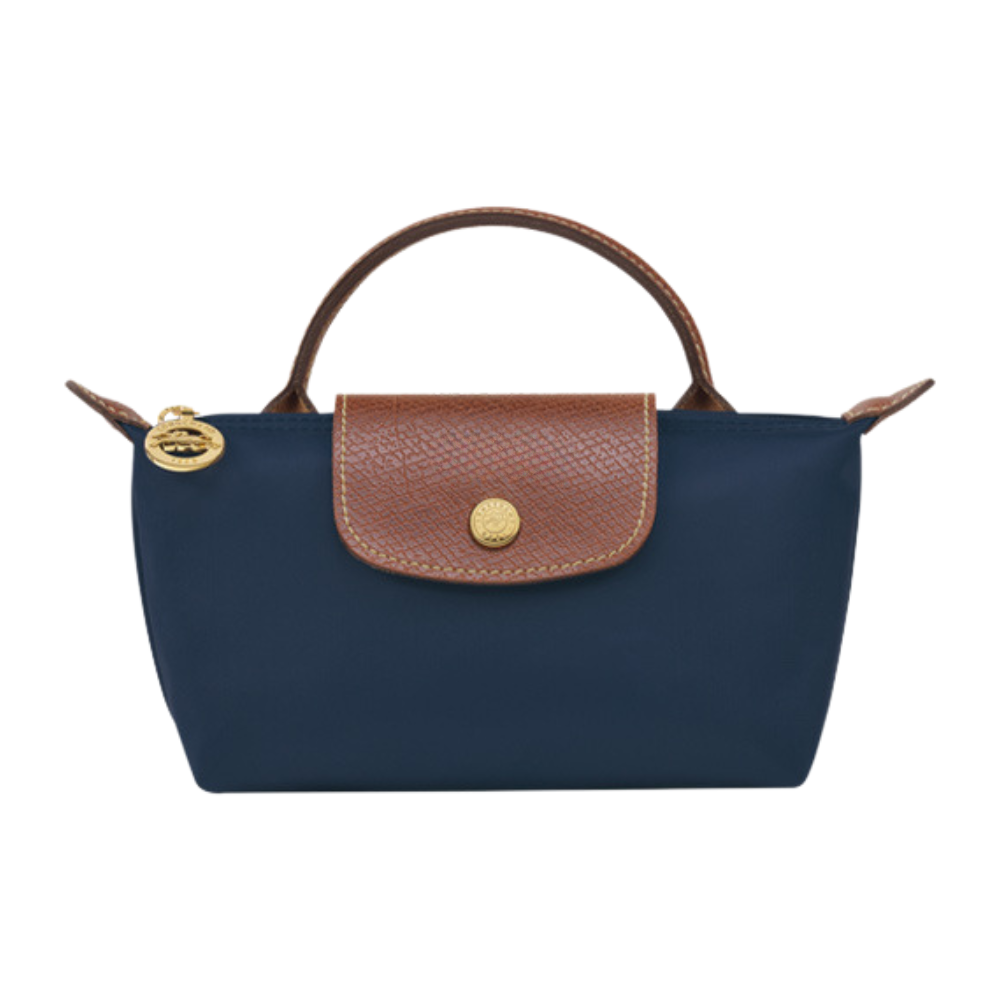 Longchamp Élan Mini Bag — granatowy i szary stalowy wariant kolorystyczny.