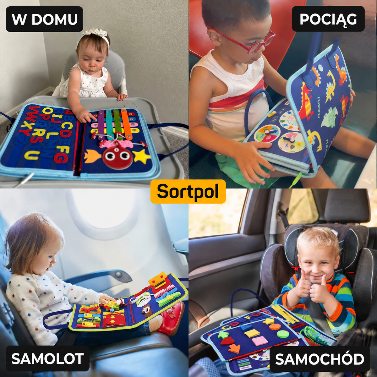 Lekka i poręczna tablica edukacyjna Montessori dla małych dzieci