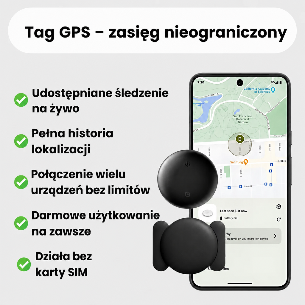 Dyskretny lokalizator GPS dla psa – śledzenie globalne z Apple i Android Find My, bez abonamentu