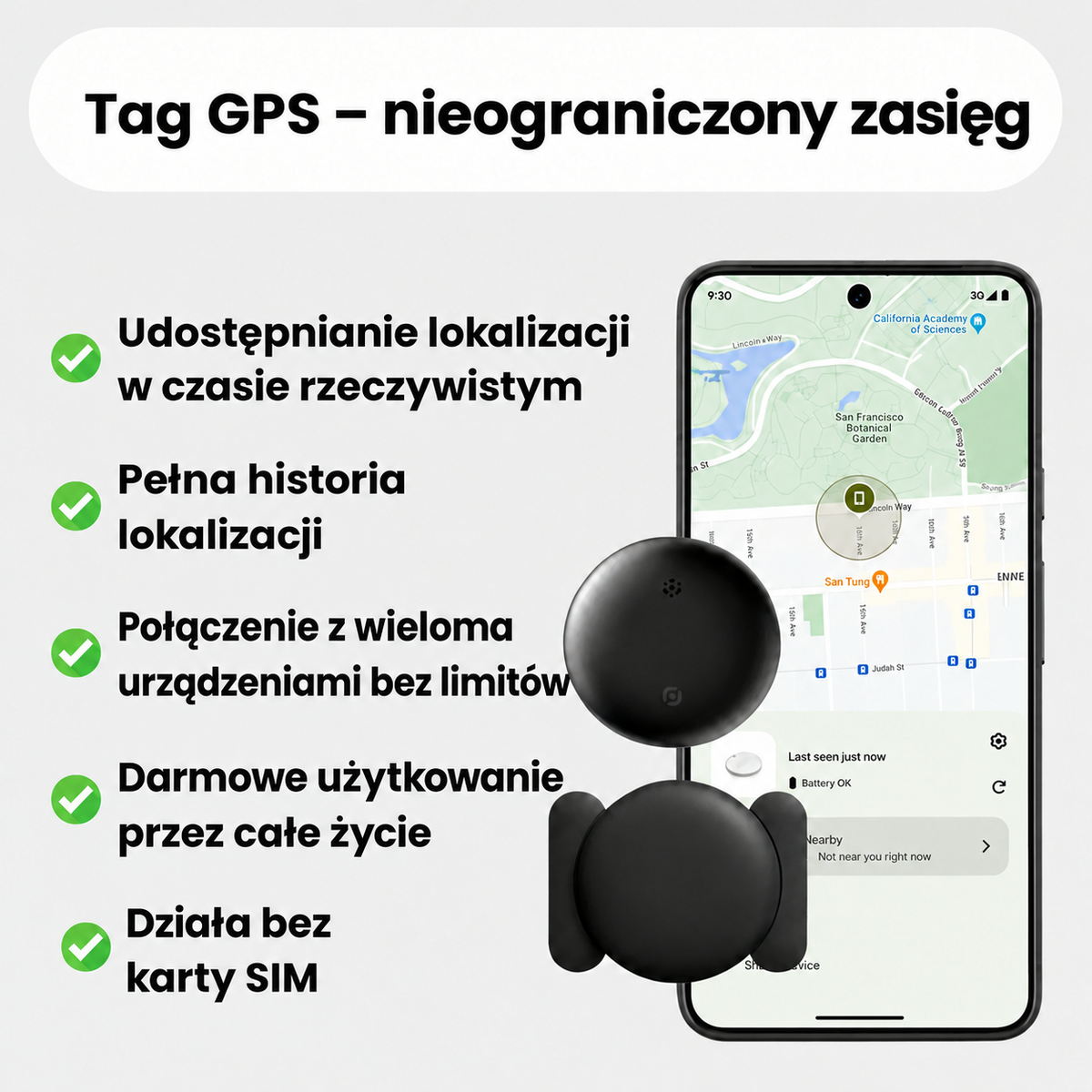 Lokalizator GPS do roweru bez abonamentu – kompatybilny z Androidem i iOS Find My, zabezpieczenie antykradzieżowe