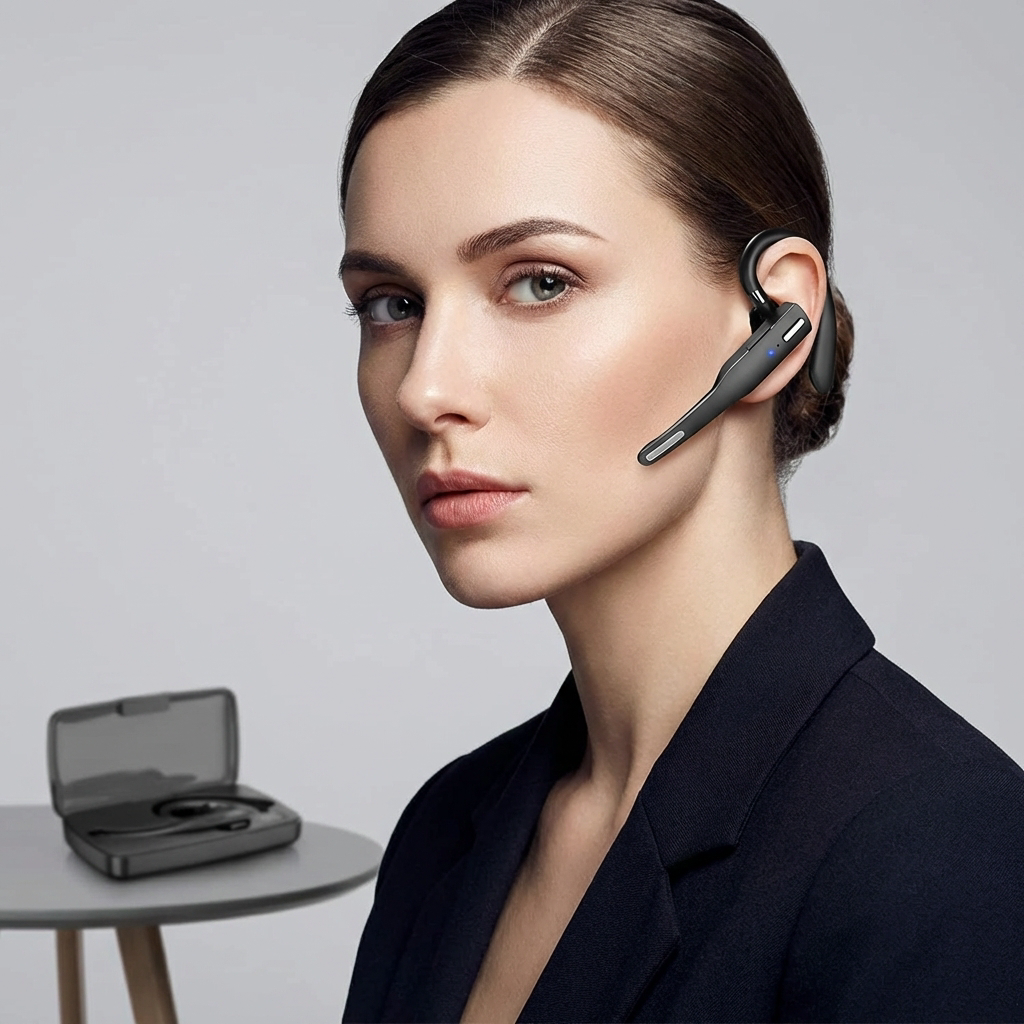 Słuchawki Bluetooth 5.1 z redukcją szumów i dwoma mikrofonami